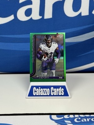 2025 Topps Chrome - Autographs Derrick Henry #BA-DH Green Refractor /99 (AU)