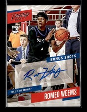2021 Panini Chronicles Draft #PBRWE Romeo Weems Prestige Bonus Shots Signatures