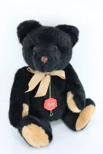 14" Vintage German Original Hermann Black Teddy Bear Fully Jointed