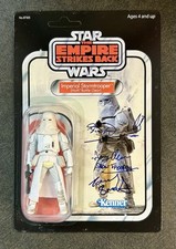 MULTI SIGNED Imperial Snowtrooper Hoth 3 Autographs Saga Star Wars Figure ESB