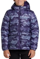 DSG Unisex Puffer Jacket - Stylish Purple Camouflage Design Size XLarge 18 