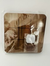 Tabla de cortar cuadrada de madera marrón mediano liso marrón pieza única