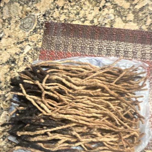 100 human Afro Two-Tone Dreadlock Hair Extension Black/Blond Straight 11-20 in