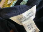 Seasalt Dark Navy Organic Cotton Easel Top UK 10 Long Sleeve Boat Neck