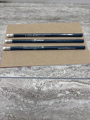 3 New Pencil s With Erasers W Logo Landsberg Amcor Advertisement