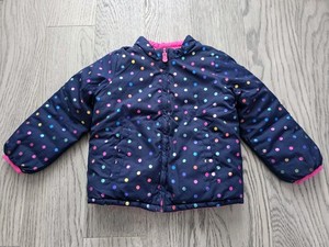 Baby Gap Reversible Navy And Pink Puffer Coat 3T