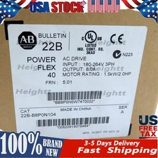 Allen-Bradley 22B-B8P0N104 PowerFlex 40 AC Drive 1.5kW / 2HP 180-264Vac