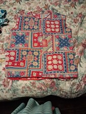 Vintage Cotton Cobbler Smock Apron Snap Top