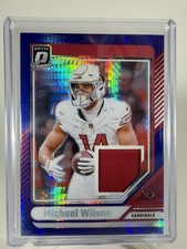 2024 Panini Donruss Optic Michael Wilson Threads Jersey Blue Hyper #DTB-MWN
