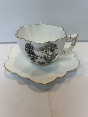 Antique 1000 Thousand Islands St Lawrence River Clayton Souvenir Demi Cup Saucer