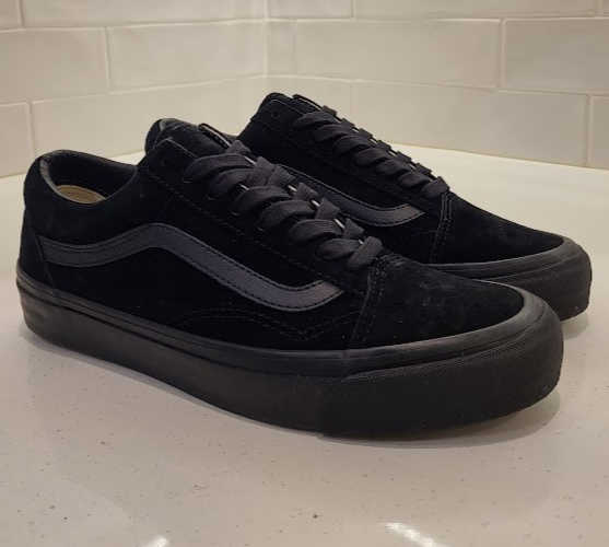 Vans OG Old Skool LX Black Suede Leather Size 9 Defcon