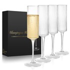 8oz Crystal Champagne Glasses Set of 4 Flutes,Wedding Toasting Glasses for Party