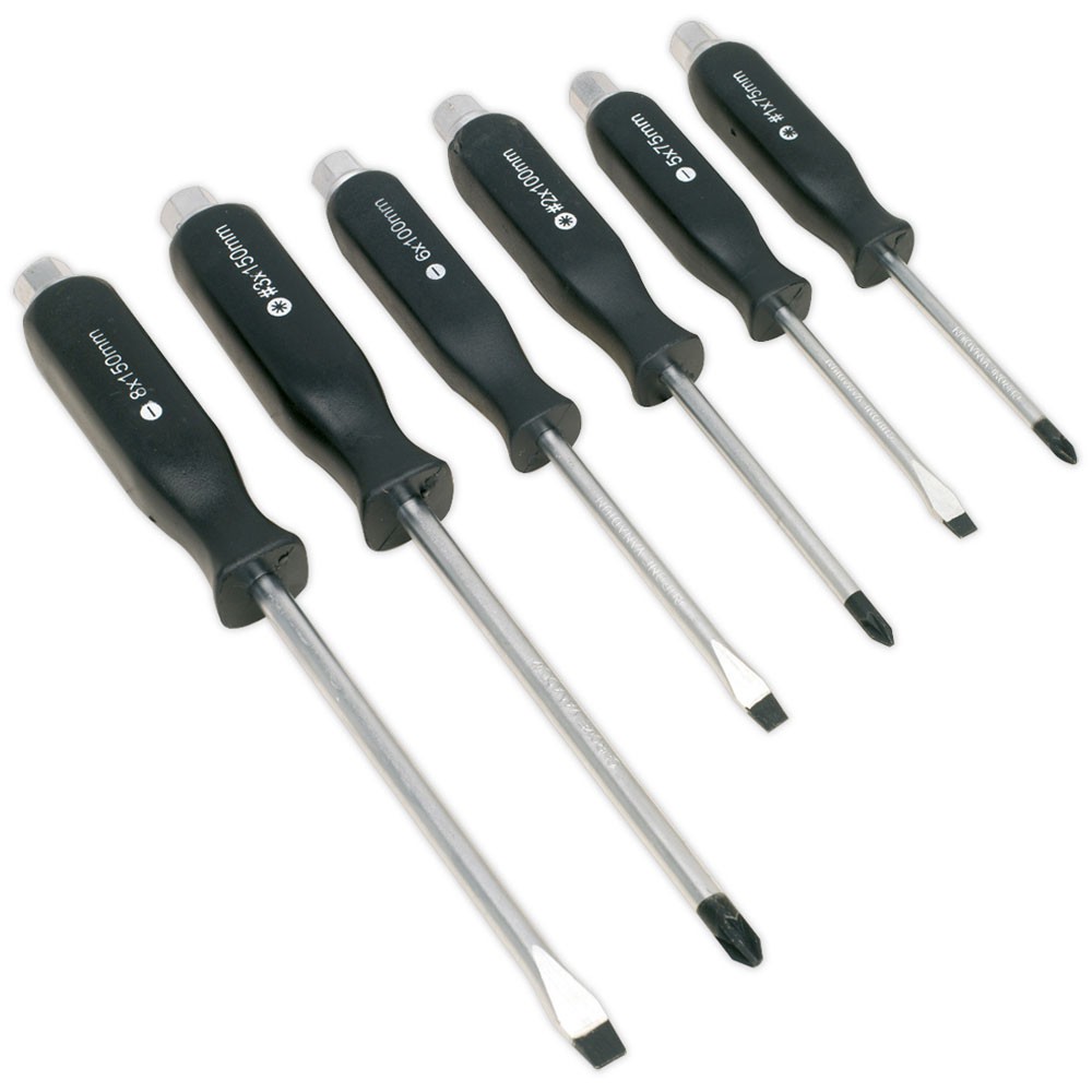 Siegen Screwdriver Set Hammer-thru 6pc