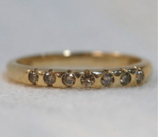 9ct Yellow Gold Brown Diamond Ring – Size L, Modern Hallmark