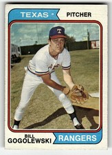 1974 Topps Bill Gogolewski #242 Texas Rangers HIGH GRADE NO CREASES GREAT!