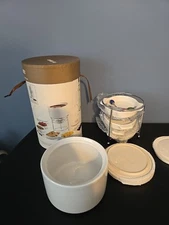 PIER 1 IMPORTS STACKABLE WHITE FONDUE SET NEW IN BOX SERVES 4 