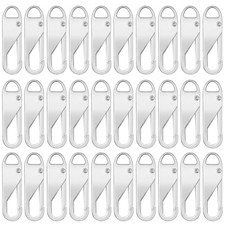 30 Pcs Zipper Pull Replacement Metal Zipper Pull Detachable Zipper Pull Tabs