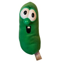 VTG Fisher Price Veggie Tales Larry The Cucumber 1999 Plush Toy 9" Collectible