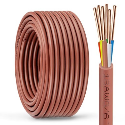 YDDECW Thermostat Wire - 18/6 40FT Solid Copper 18 Gauge 5 Conductor Power
