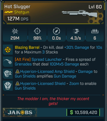 Borderlands 4 OP MODDED   HOT SLUGGER SHOTGUN 54 MILLION DPS SPREAD LAUNCHER