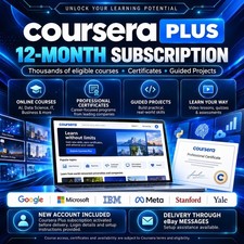 Coursera Plus - 12 Months Personal Access | Unlimited Courses + Professional Cer