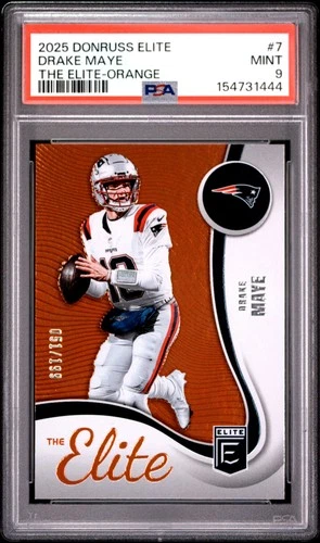 2025 PANINI DONRUSS ELITE THE ELITE ORANGE #7 DRAKE MAYE 51/199 PSA 9