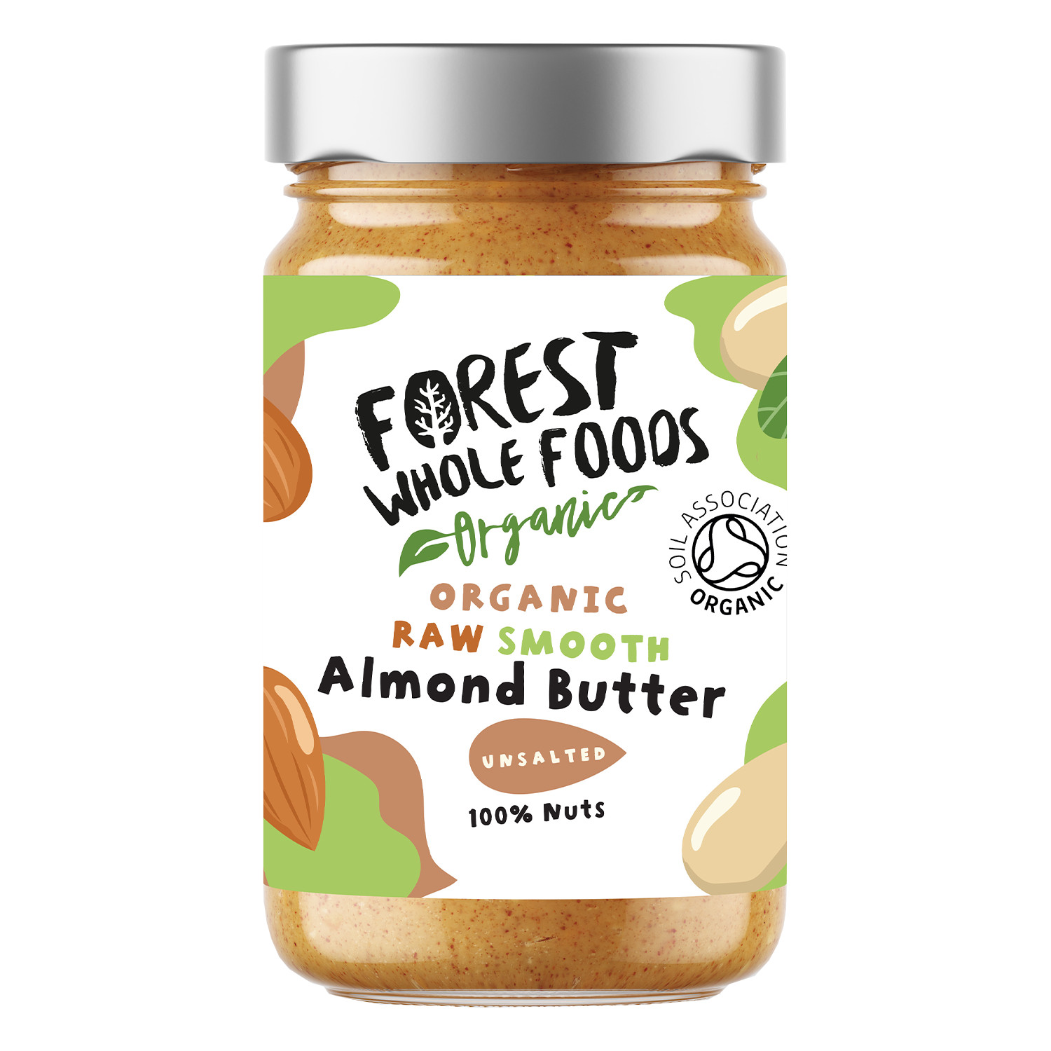 Organic Raw Smooth Almond Butter 500g | Forest Whole Foods