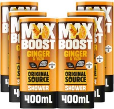 Original Source MAX BOOST Ginger & Yuzu Shower Gel – 400ml – Pack of 6 6.73 per litre