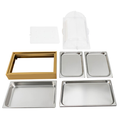 Ice Food Serving Display Tray, Buffet Cold Serving Display Tray, Cooling Food