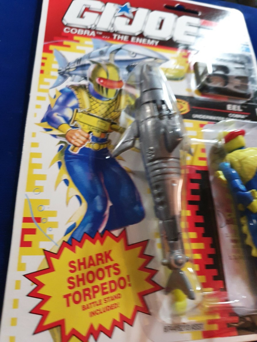 🌟GI JOE COBRA EEL FIGURE WITH SHARK 1991-1992 MOC MOSC