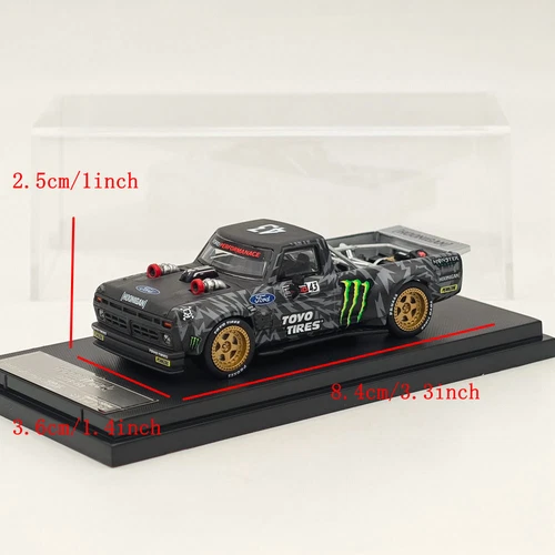 Street Weapon 1:64 1977 Ford F-150 Hoonitruck Tianmen - Black Pick Up Diecast - Picture 8 of 8