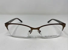 Metaphor MP 1009 2060 49-15-135 Brown Metal Half Rim Eyeglasses Frame J769