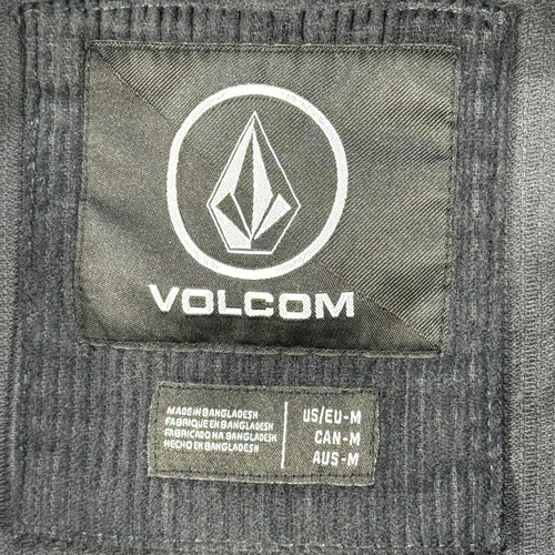 Volcom Halecrest Corduroy Trucker Jacket Men Medium Black Faux Shearling Collar - Picture 7 of 15