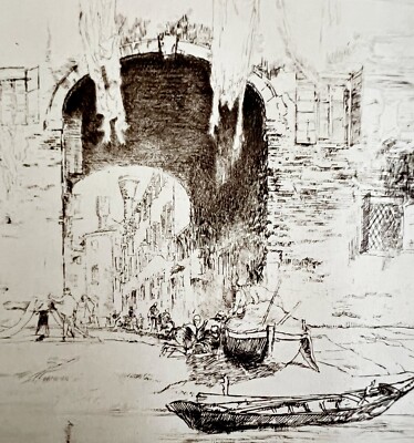 San Biagio Etching 1922 James McNeill Whistler Ninth State Art Venice SmDwC