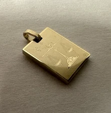 Libra Zodiac Pendant – Gold-Plated Astrology Charm – Birthday Gift