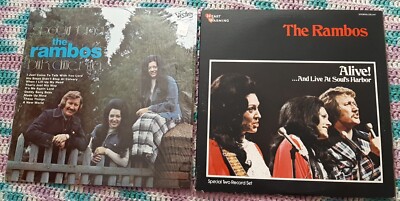 Lot of 2 The Rambos LP Alive! And Live At Soul's Harbor, Buck Dottie Reba vg