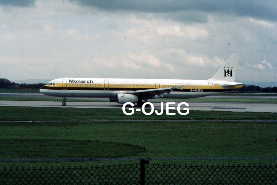 2 x G-OJEG : Airbus A321 : Monarch : 35mm slides | eBay