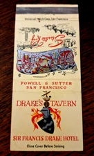 Vintage Matchbook: Drake's Tavern, San Francisco, CA