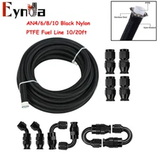 4AN 6AN 8AN 10AN PTFE Braided Fuel Hose Oil Gas Air & End Fittings Hose Adapters