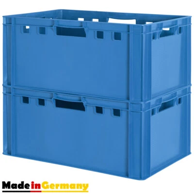 2 Fleischkiste Stapelkiste E3 Fleischerkiste Eurobox Metzgerkiste Blau Kingpower