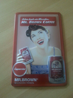 Blechschild Mr. Brown Coffee 30x20 cm 