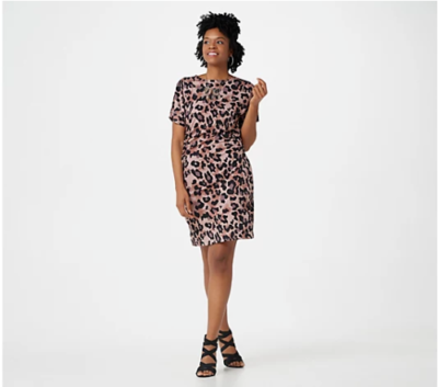 Seed to Style Organic Cotton Ruched Side Short Sleeve Dress-Animal-Large-A392645 | eBay Seed to Style Organic Cotton Ruched Side Short Sleeve Dress-Animal-Large-A392645 | eBay