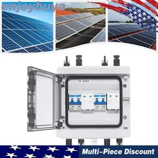2 Strings Solar Combiner Box FIT Solar Panel Disconnect Switch Circuit Breaker