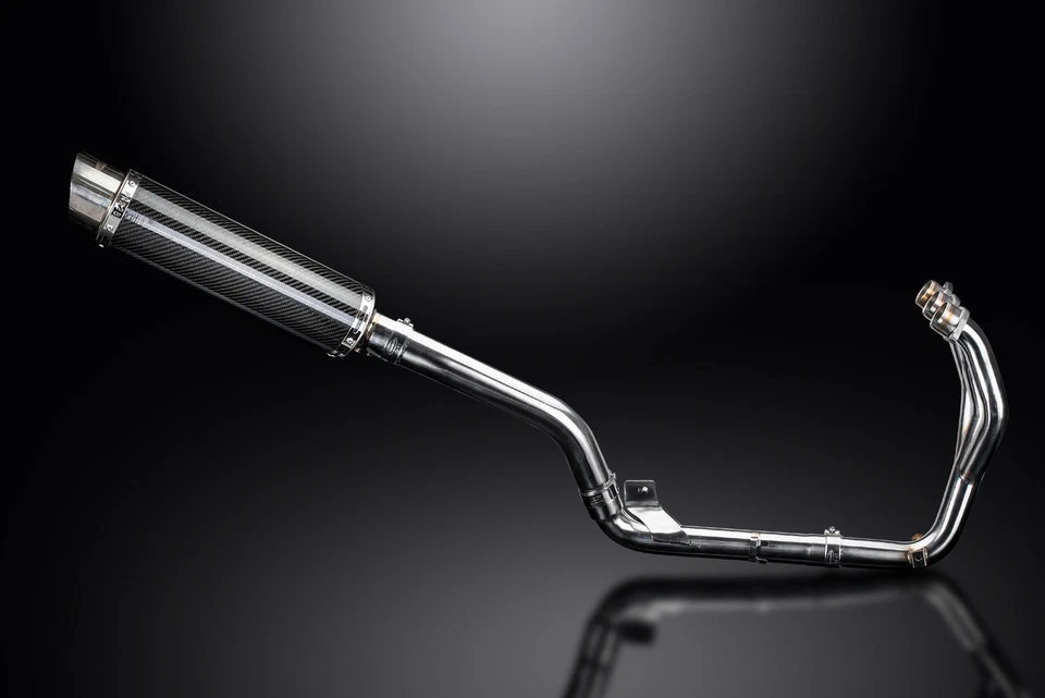 Silenciador de carbono redondo Triumph Tiger 800 2011-2019 Delkevic escape total 3-1 14" - Imagem 2 de 4