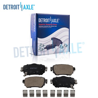 Pair Rear Ceramic Brake Pads w/ Hardware for Nissan Rogue Sport LEAF