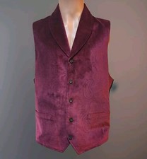  Paul Fredrick Vest, Burgundy, 66 Cotton, 34 Rayon, Lining 100 Acetate