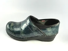 Sanita Women's Green( Blueish Green)  Marbled Patent Clogs Size 36/6 US