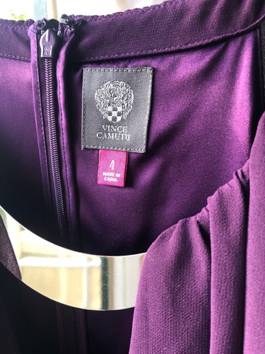 Vince Camuto bellissimo abito smanicato prugna/viola taglia 4 nuovo - Foto 5 di 11