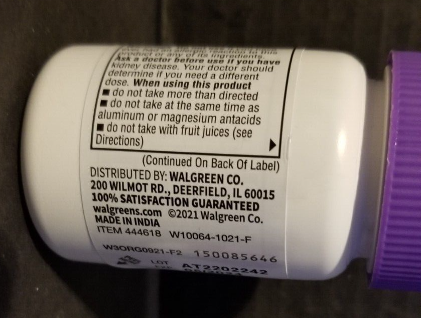 60 Walgreens (Allegra) 24 Hr Allergy Relief Tablets, Fexofenadine 180mg, Ex9/24 eBay