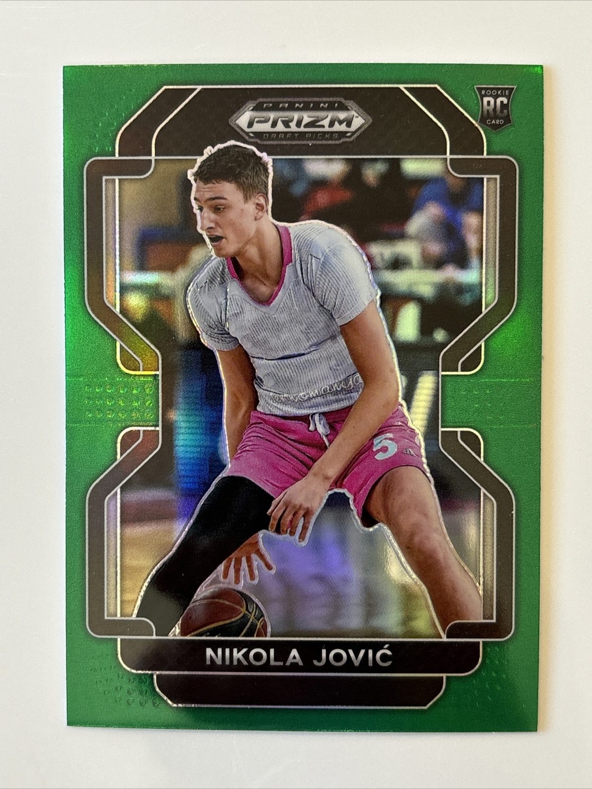 2022-23 Panini Prizm Draft Picks - Green Prizm #75 Nikola Jovic (RC)